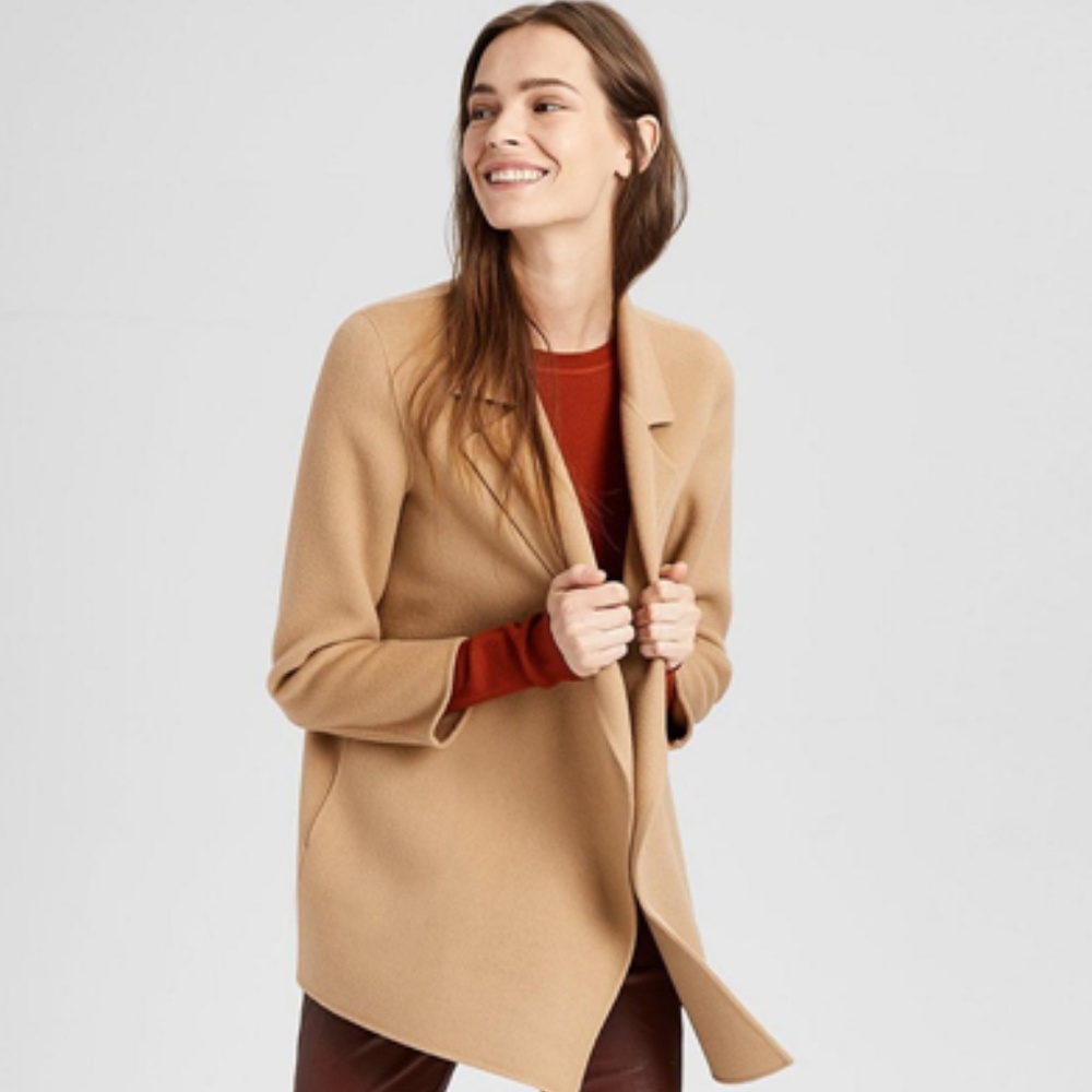 NWT Theory Camel Sileena Coat, Size P - Picture 7 of 8